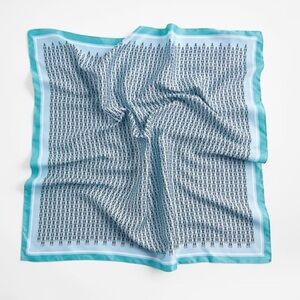 🌹NWOT. Zara Blue Printed Satin Scarf.